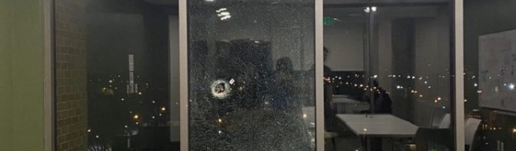 Bullet enters The Commons window, no injuries reported